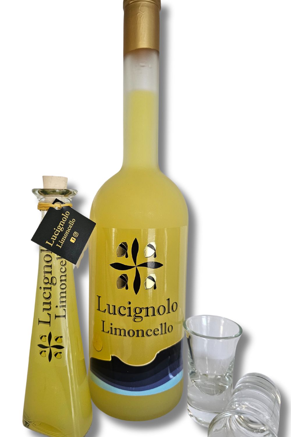 Lucignolo Limoncello-ervaring: een fles, een mini en een bril om te proosten